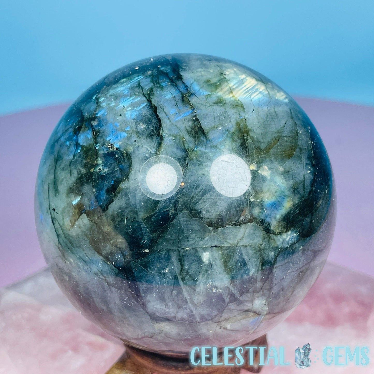 Labradorite Large Sphere (Video)