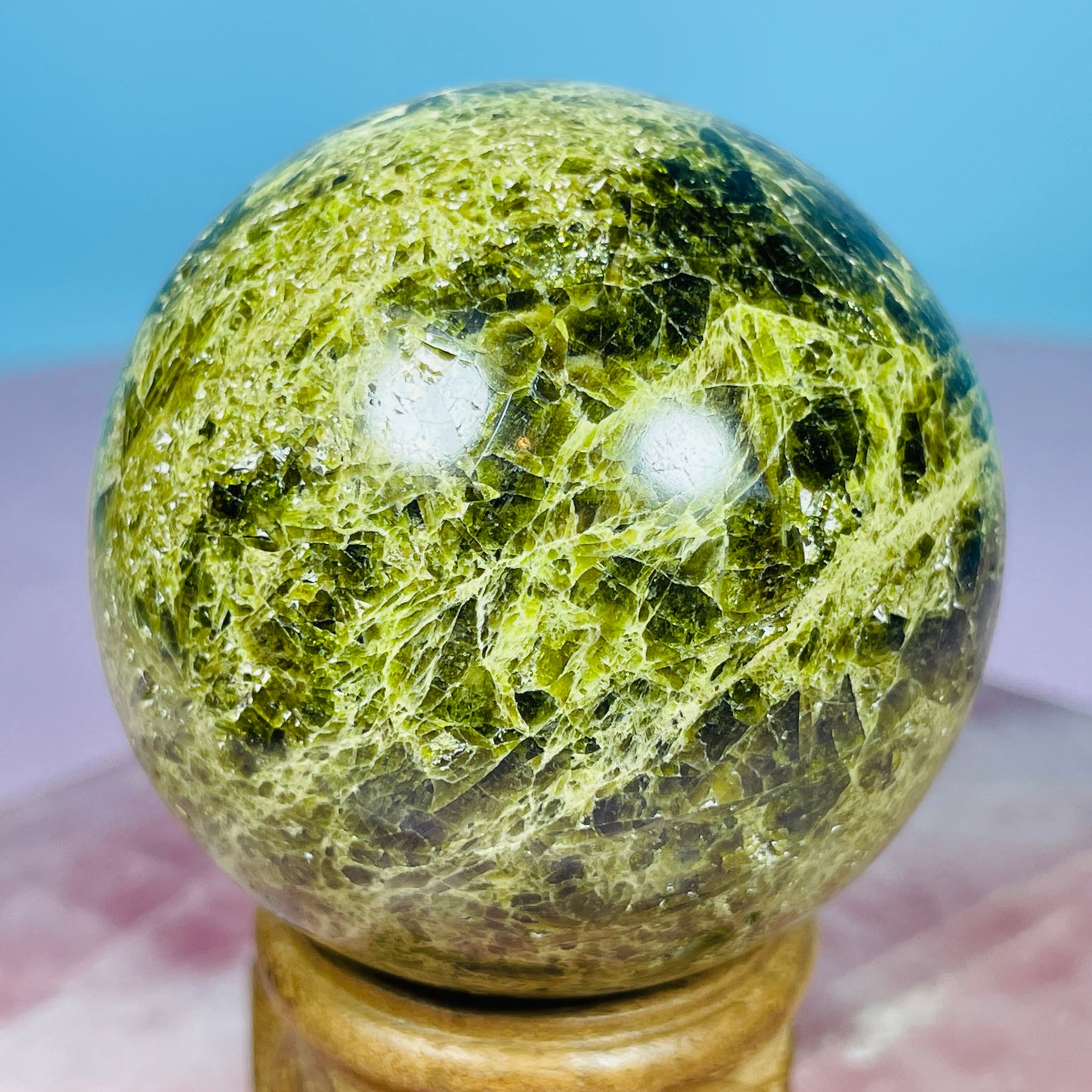 Verdilite Green Tourmaline Medium Sphere