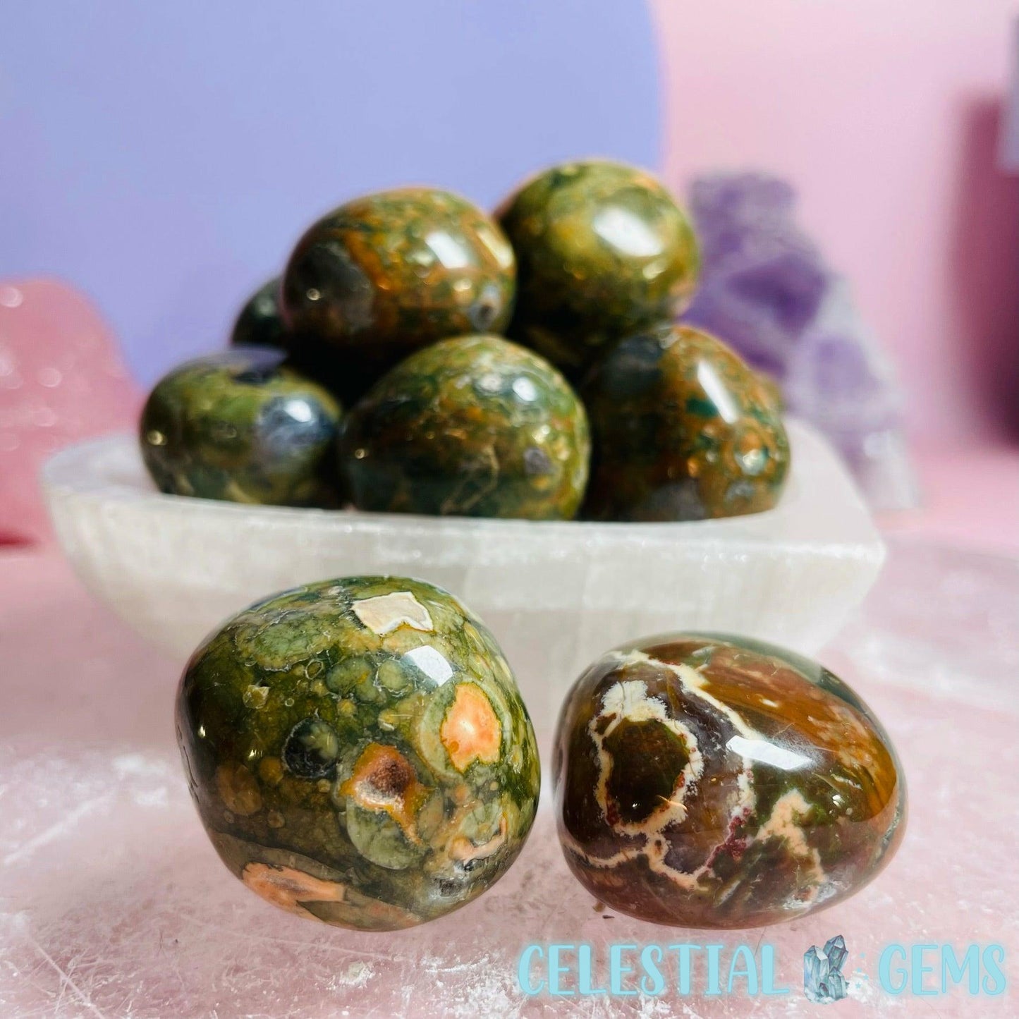 Rainforest Jasper (Australian Rhyolite) Tumble