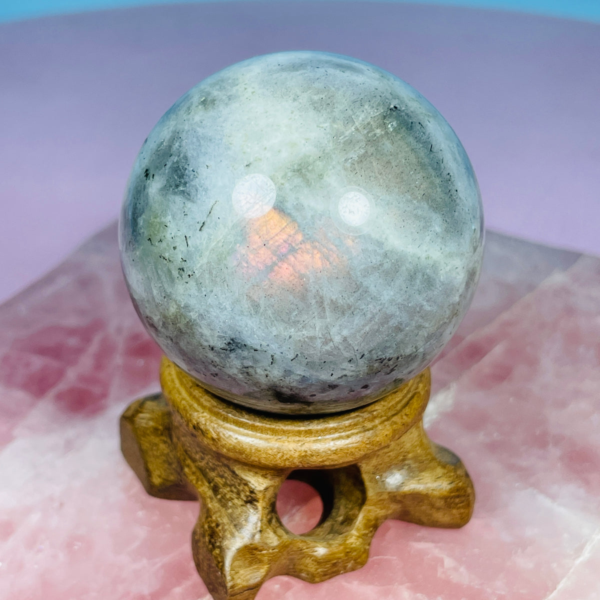 Sunset Labradorite Small Sphere (Video)