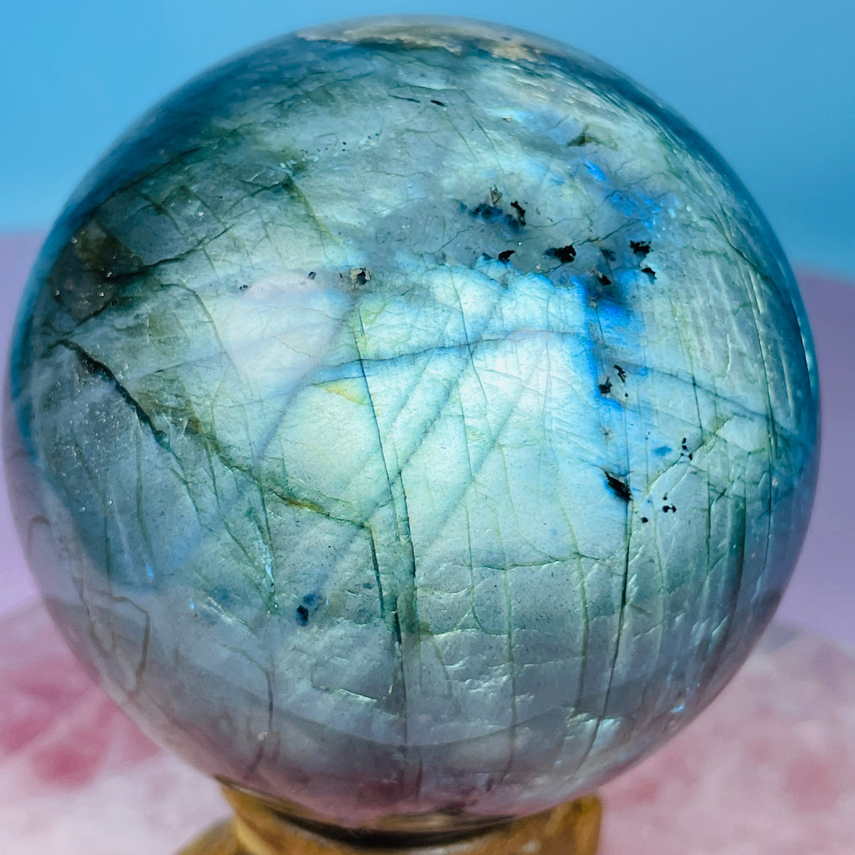 Labradorite Large Sphere (Video)