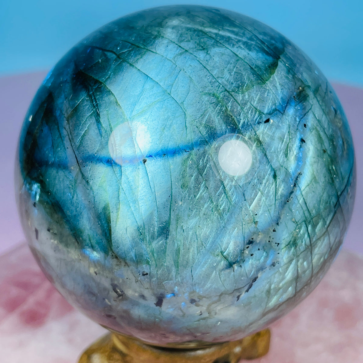 Labradorite Large Sphere (Video)