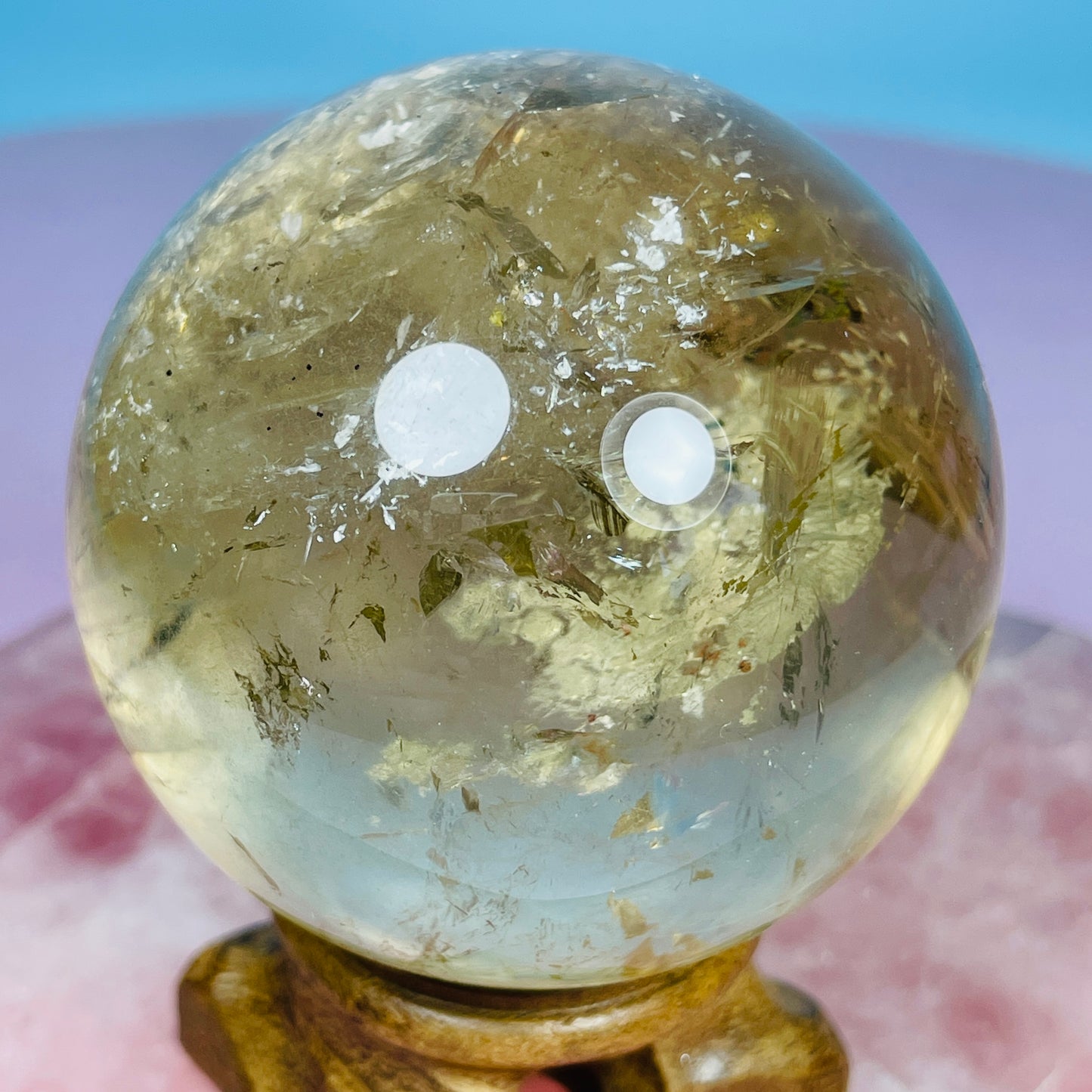 Brazilian Natural Citrine Medium Sphere (Video)