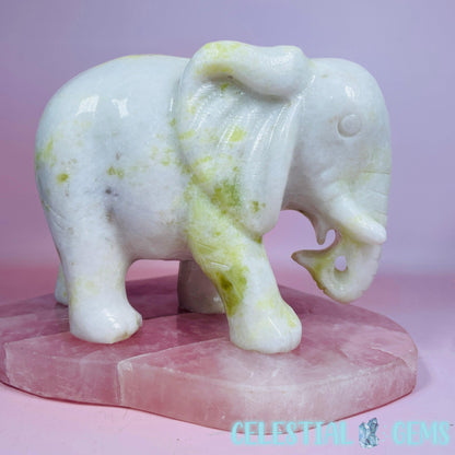 Lantian Jade Elephant Large Carving E