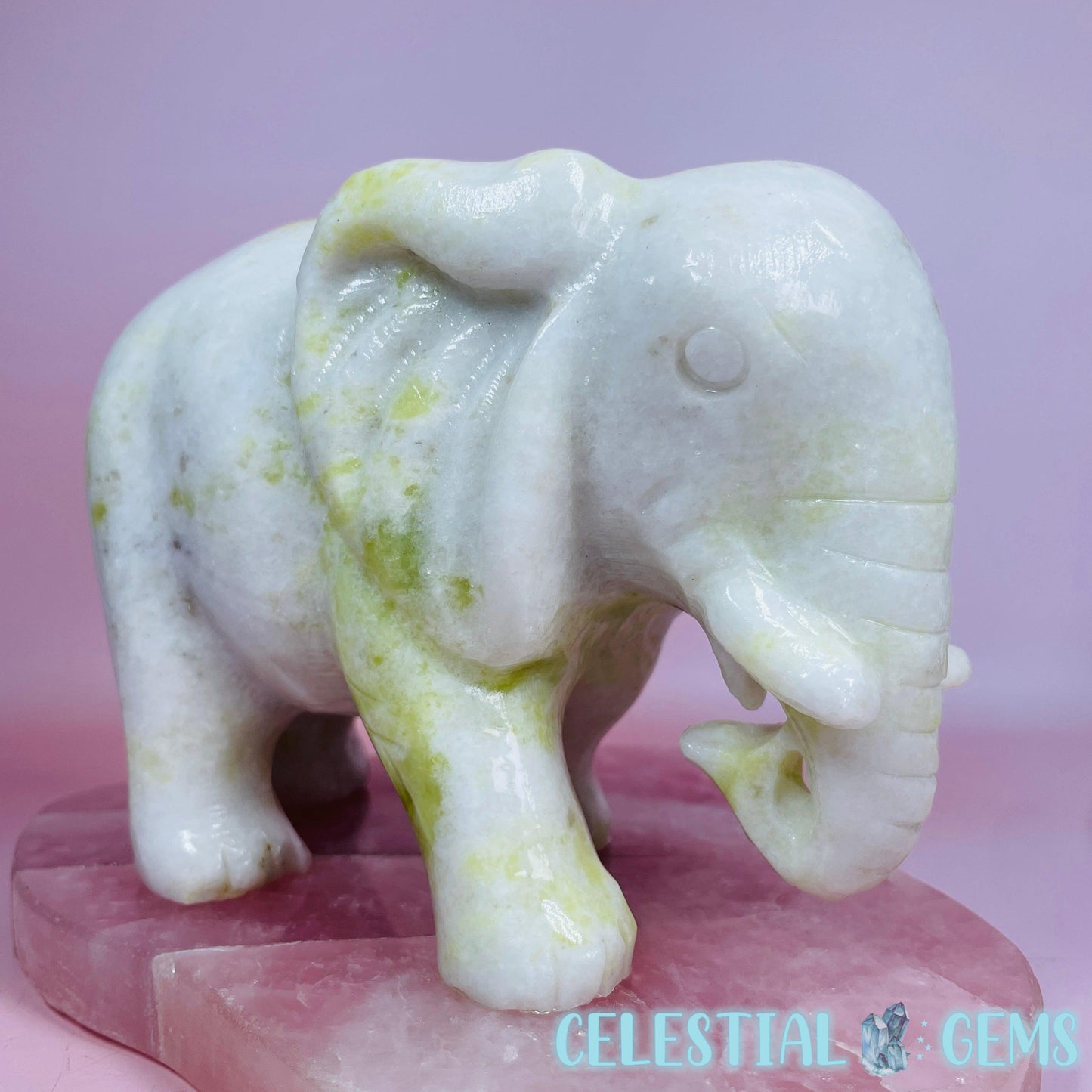 Lantian Jade Elephant Large Carving E