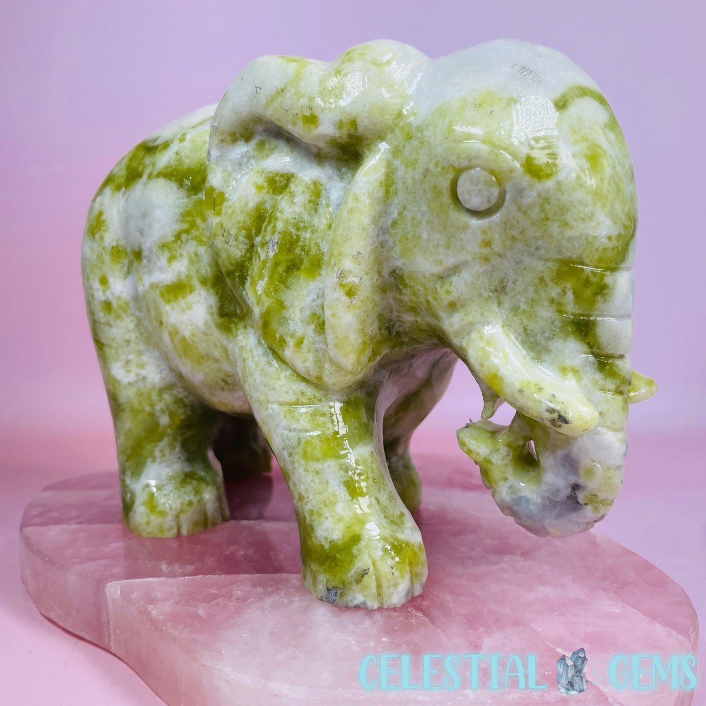 Lantian Jade Elephant Large Carving F