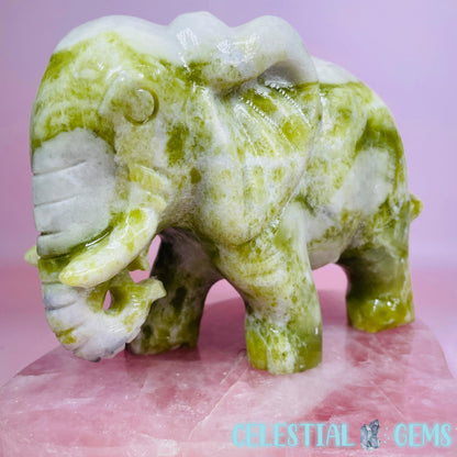 Lantian Jade Elephant Large Carving F