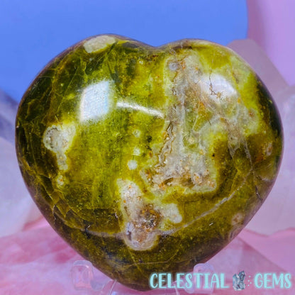 Green Opal Heart Medium Carving