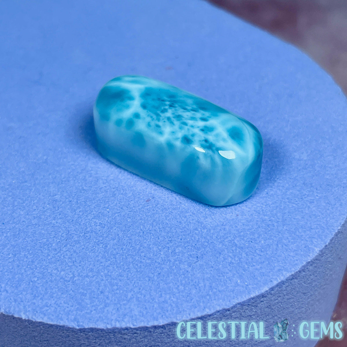A Grade Larimar Oval Pillow Cabochon
