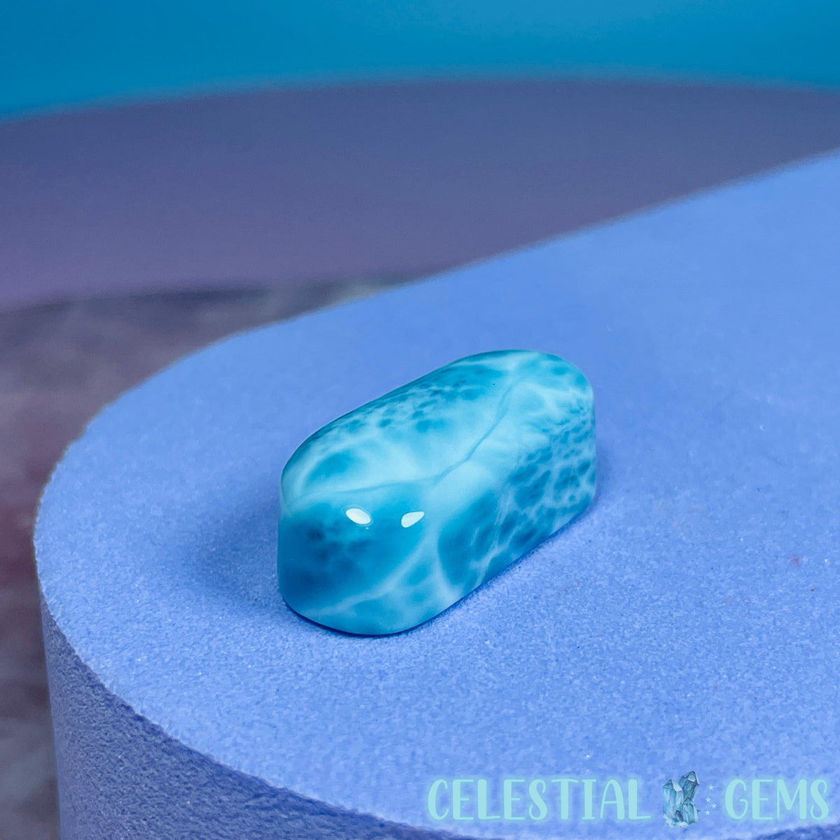 A Grade Larimar Oval Pillow Cabochon
