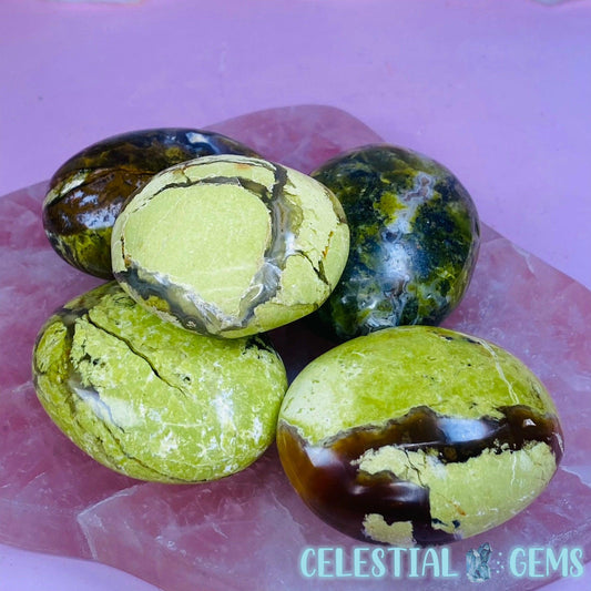 Green Opal + Chalcedony Palmstone
