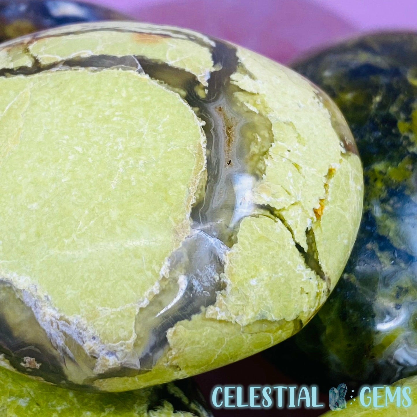 Green Opal + Chalcedony Palmstone