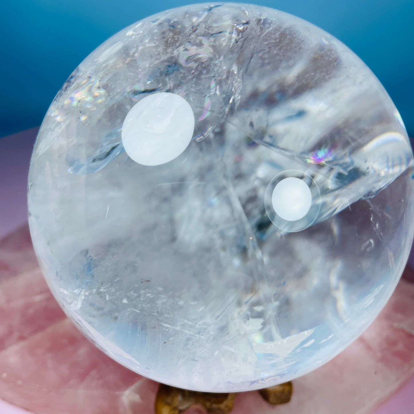Clear Quartz Large Sphere (Video)