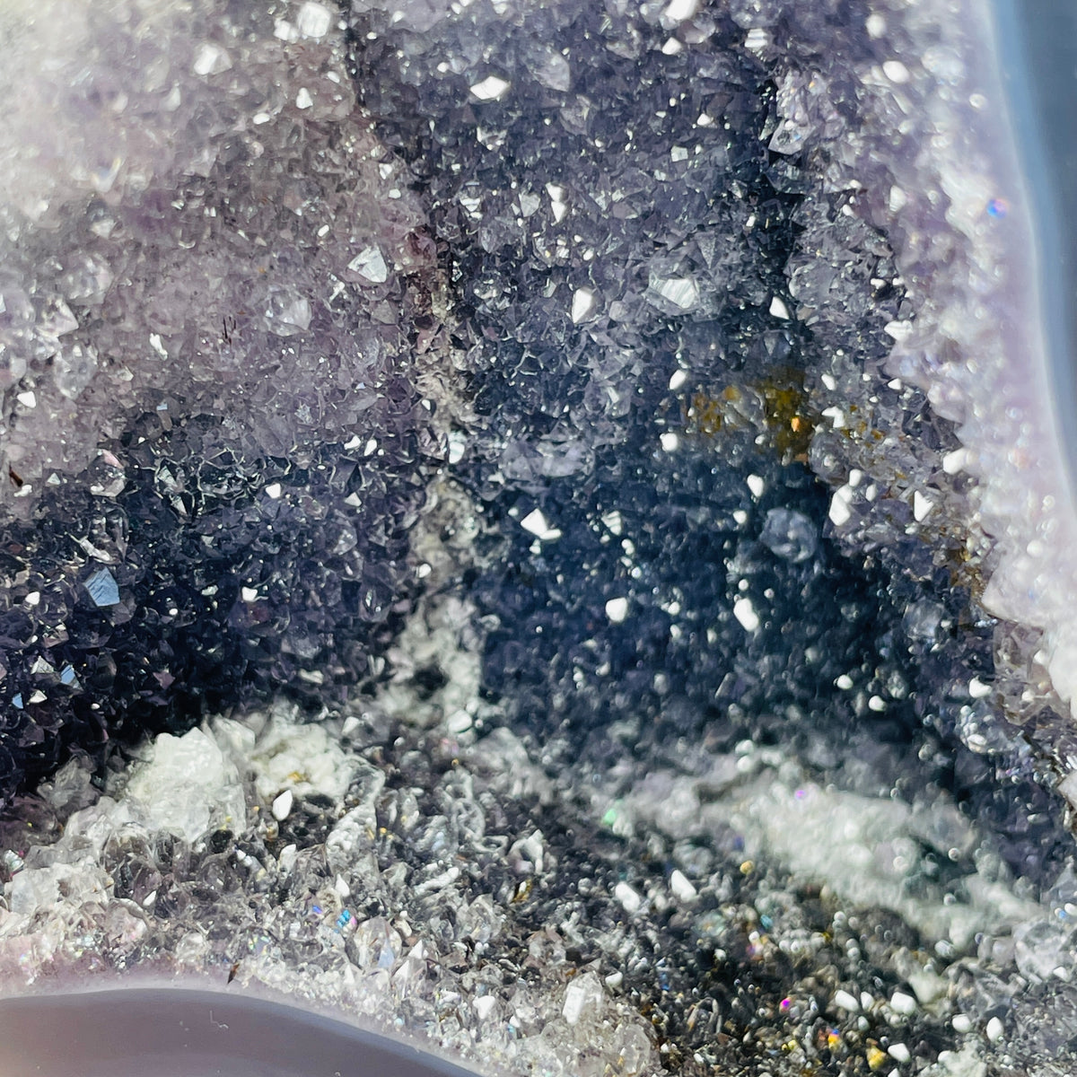 Amethyst + Agate Cluster Geode Small Cave (Video)
