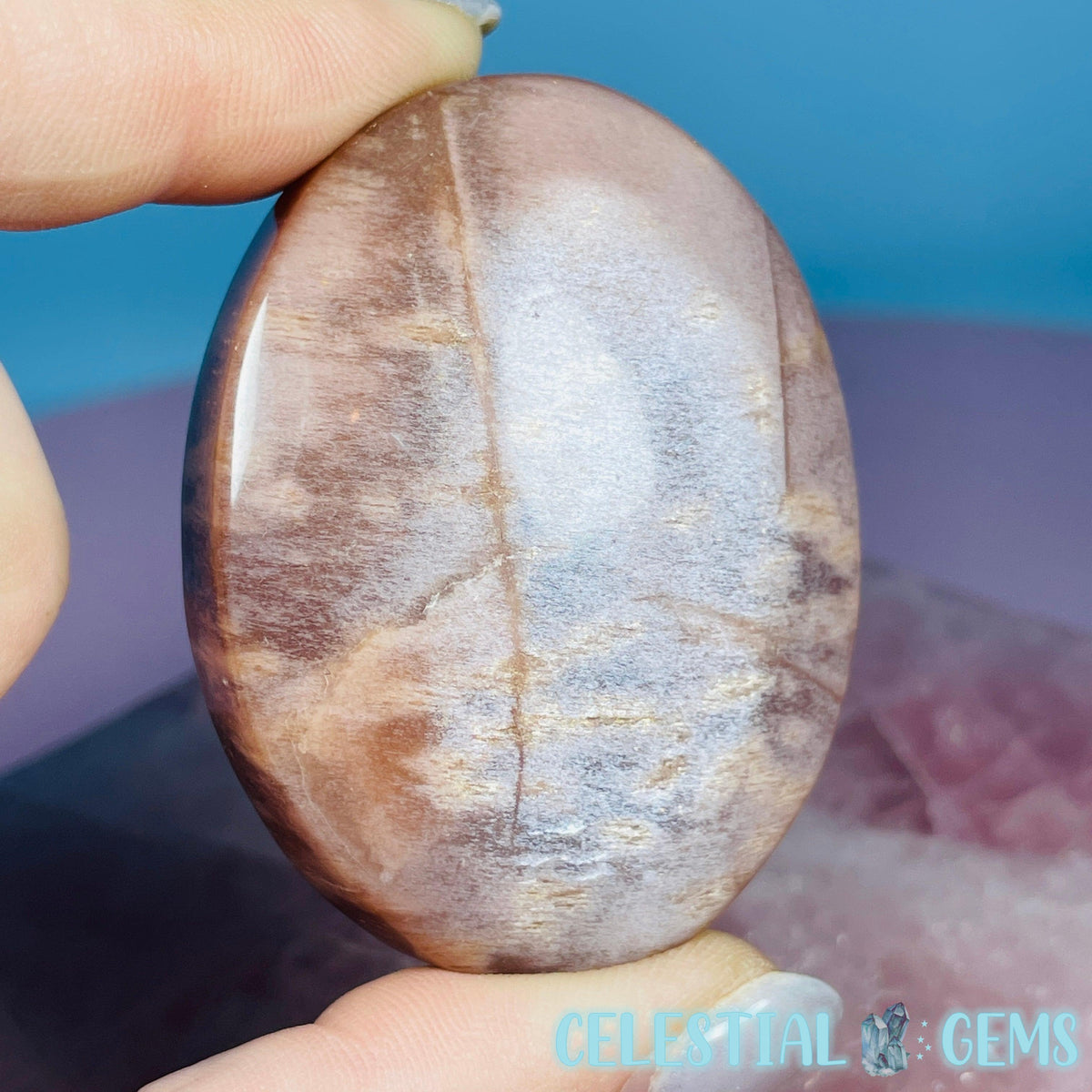 Peach Sunstone/Moonstone Palmstone (Video)