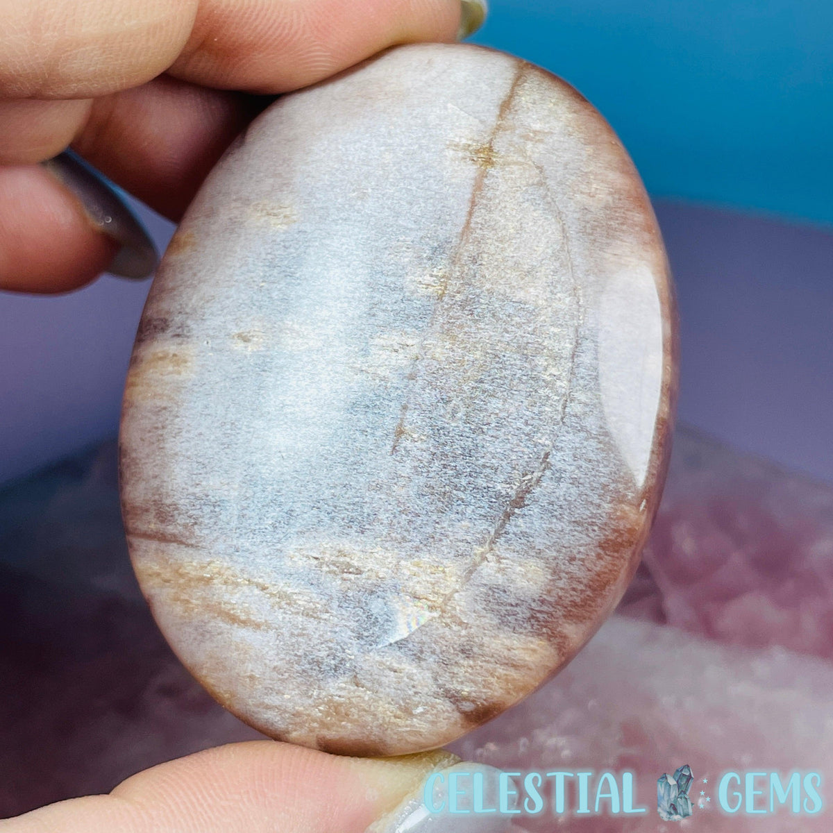 Peach Sunstone/Moonstone Palmstone (Video)