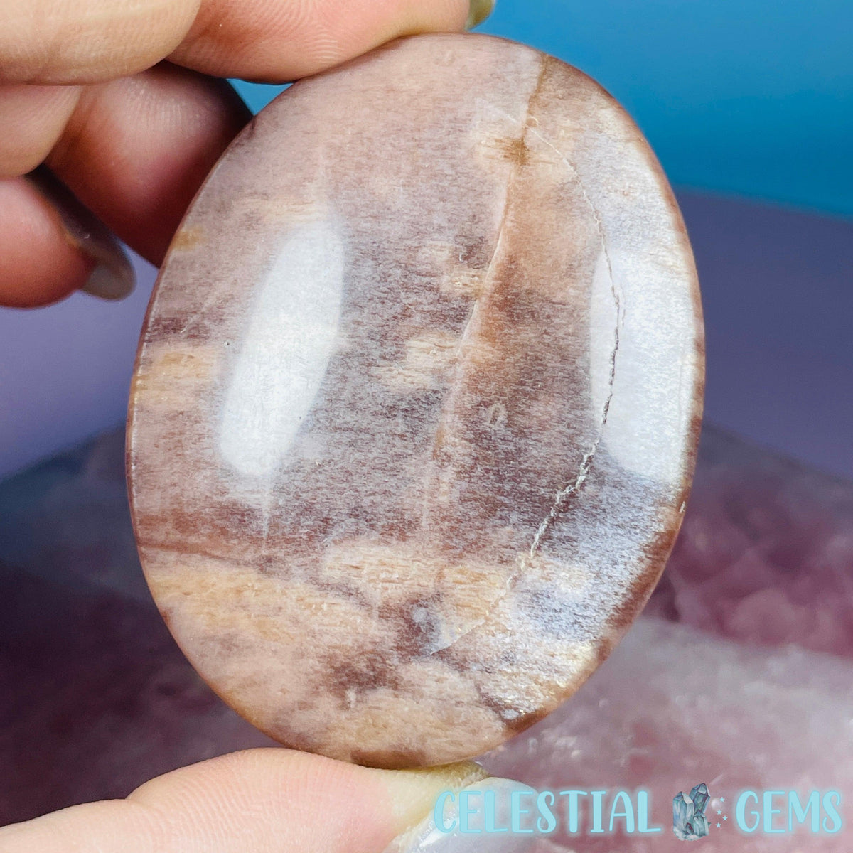 Peach Sunstone/Moonstone Palmstone (Video)