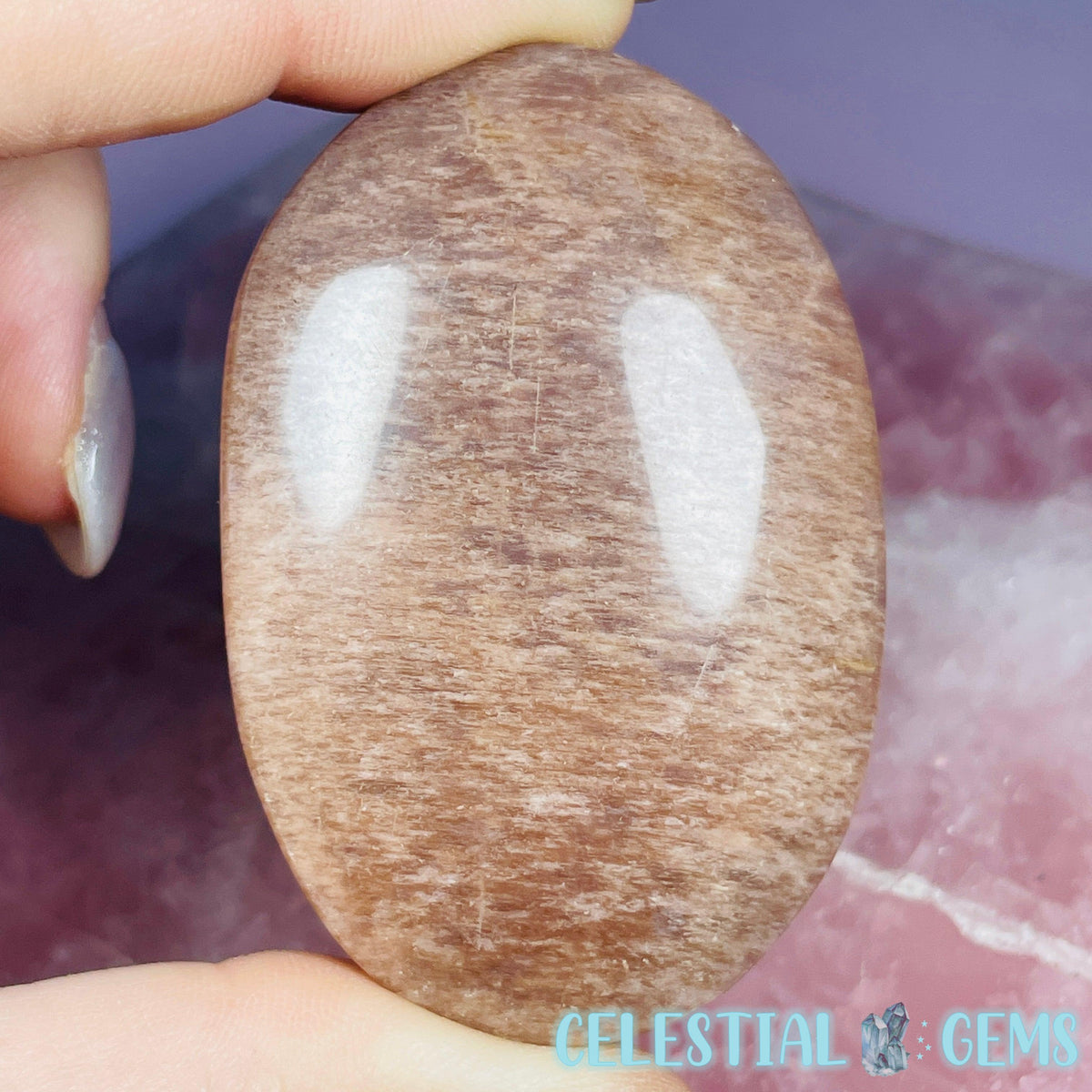 Peach Sunstone/Moonstone Palmstone (Video)