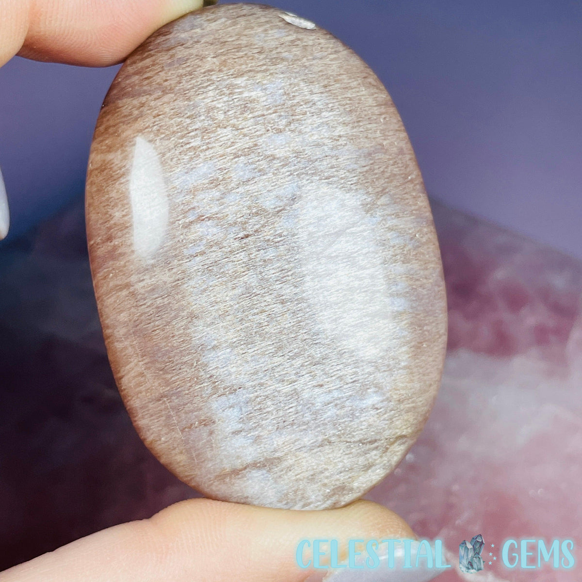 Peach Sunstone/Moonstone Palmstone (Video)