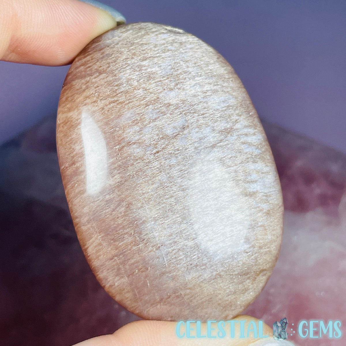 Peach Sunstone/Moonstone Palmstone (Video)