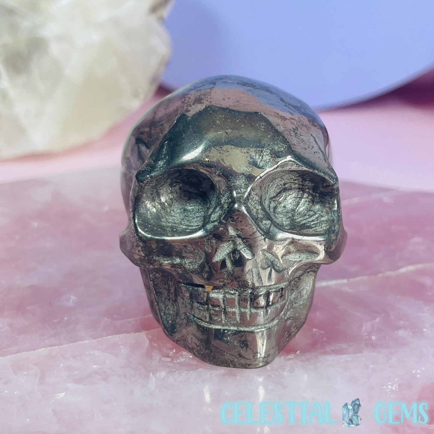 Pyrite Skull Small Carving