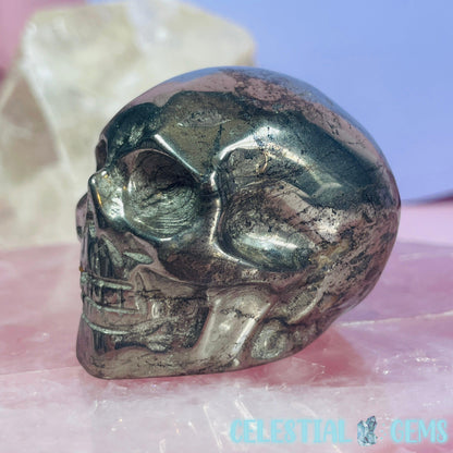 Pyrite Skull Small Carving