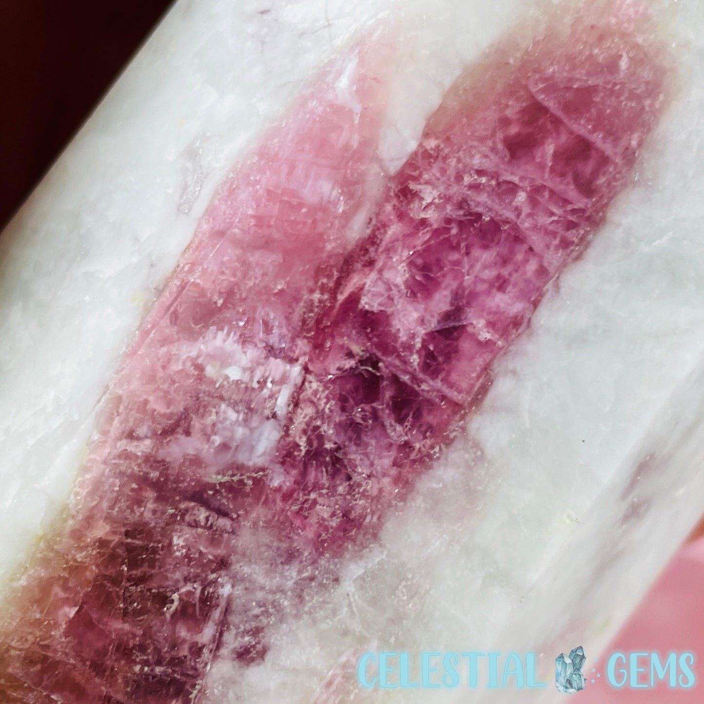 Pink Rubellite Tourmaline in Albite Large Tower