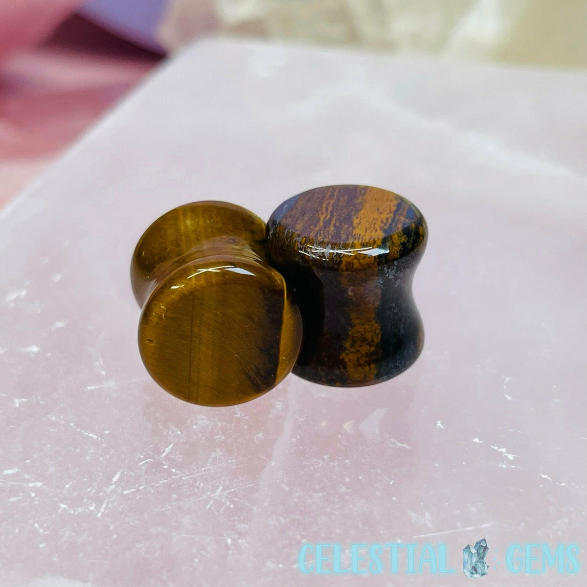 Crystal Stretcher Round Ear-Plug Earring 11/12mm Gauge