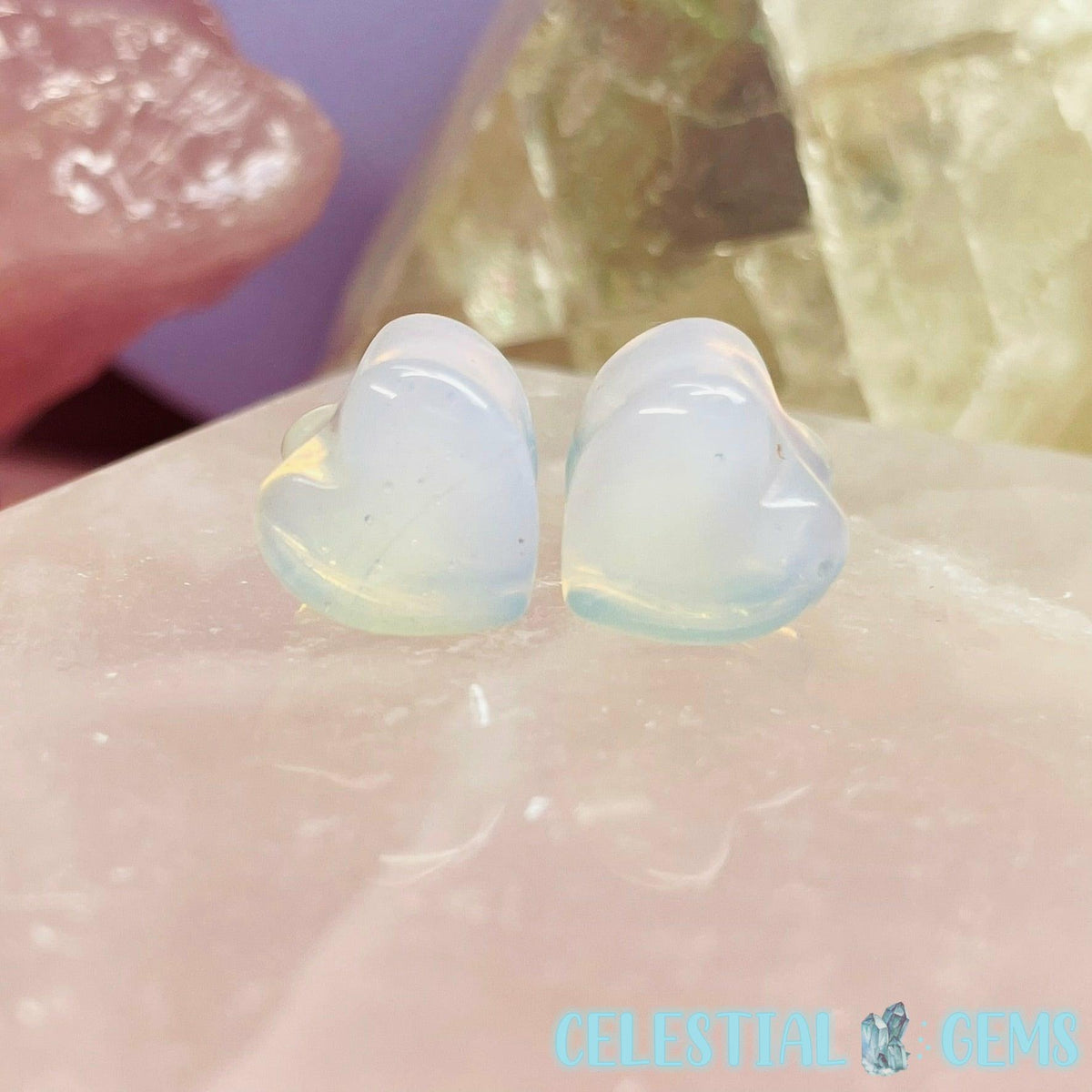 Crystal Stretcher Heart Ear-Plug Earring 11mm Gauge