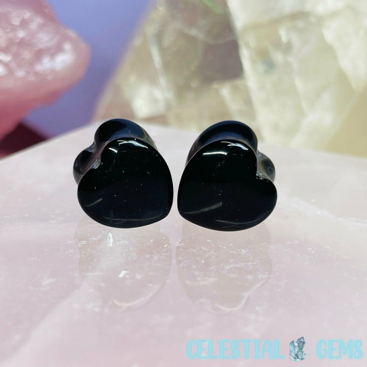 Crystal Stretcher Heart Ear-Plug Earring 11mm Gauge