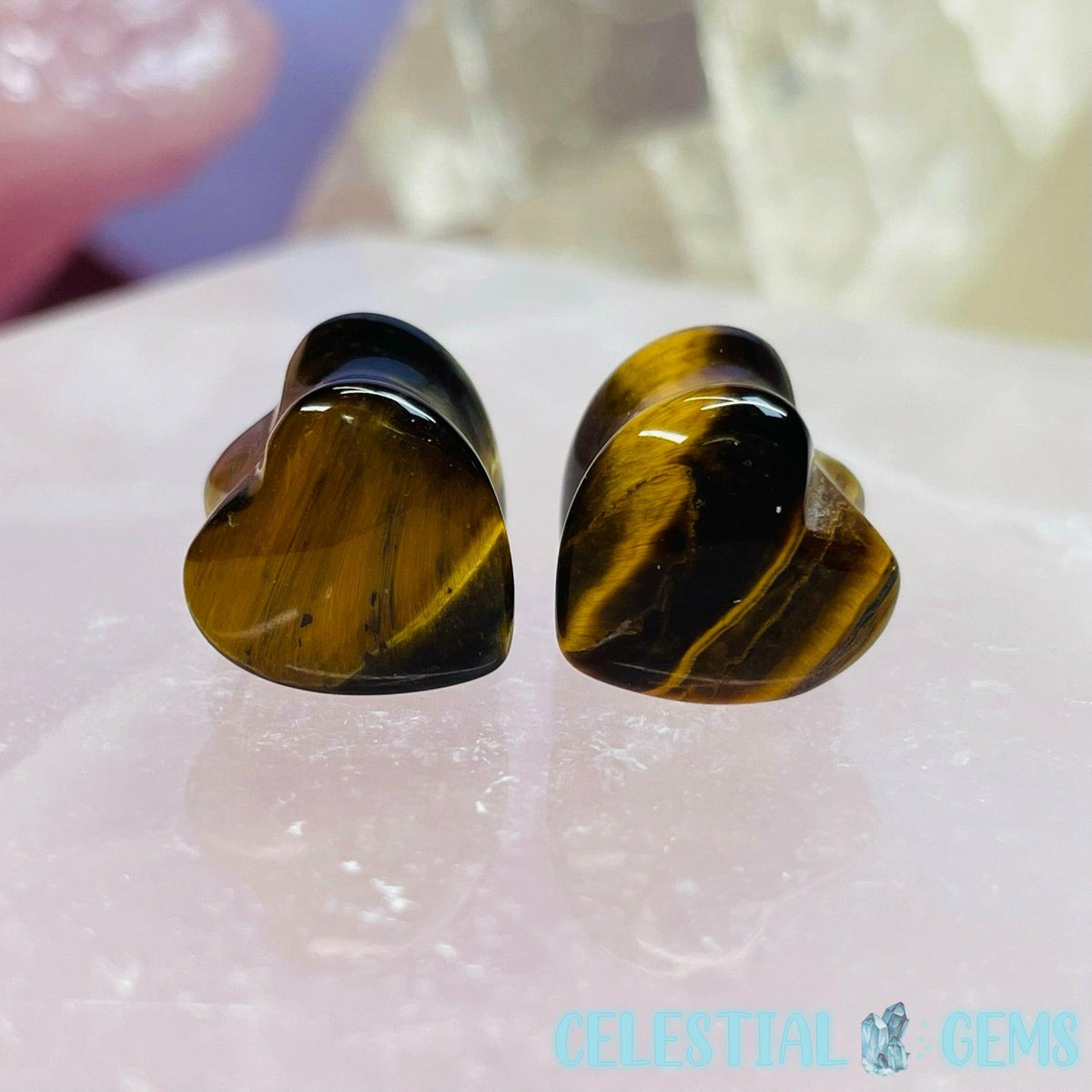 Crystal Stretcher Heart Ear-Plug Earring 11mm Gauge