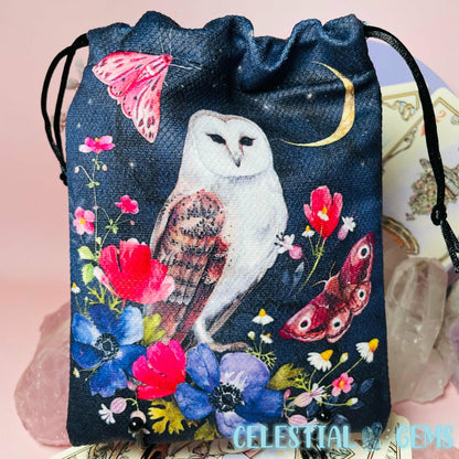 Owl Bouquet Tarot Drawstring Bag