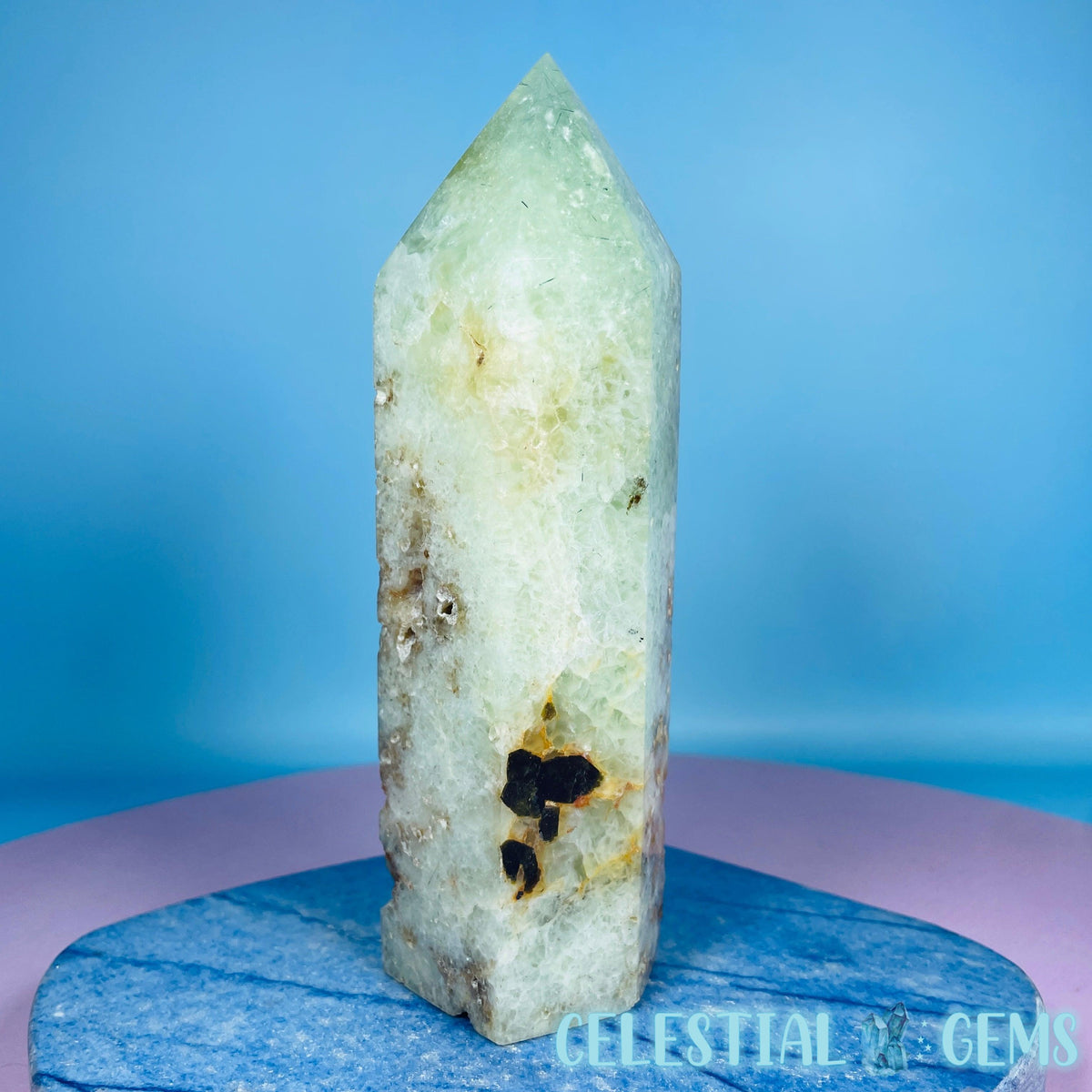 Prehnite with Epidote Large Tower