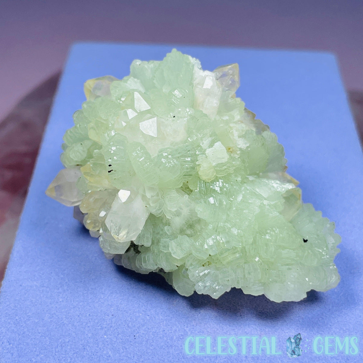 Prehnite + Quartz Mini Cluster Specimen
