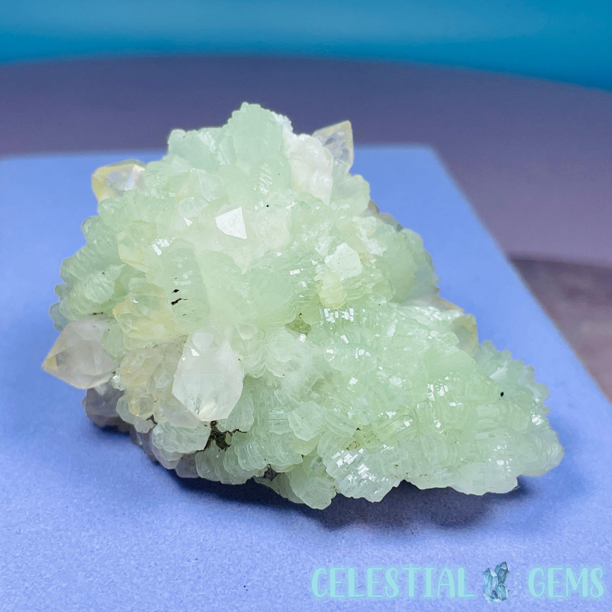 Prehnite + Quartz Mini Cluster Specimen