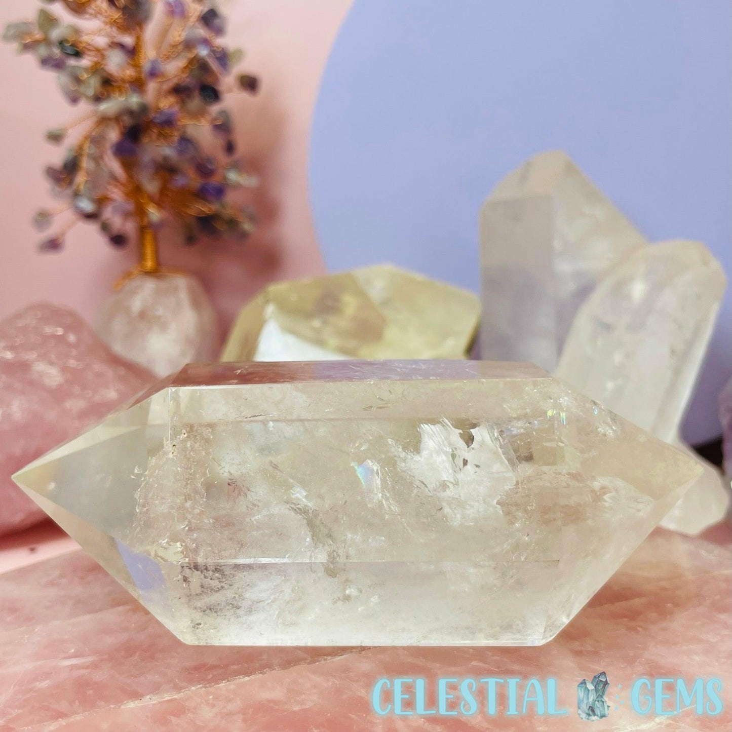 Clear Quartz Large Chunky Double Terminated Point