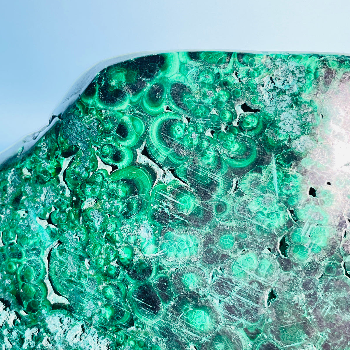 Dark Malachite Semi-Polished Medium Freeform