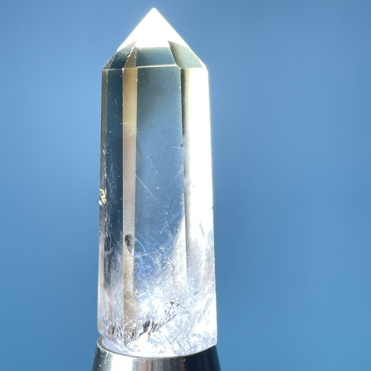Dumortierite 'Blue Needle' in Citrine Small Tower