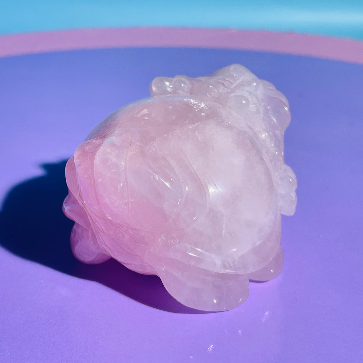 Rose Quartz 'Pixiu' Dragon Medium Carving