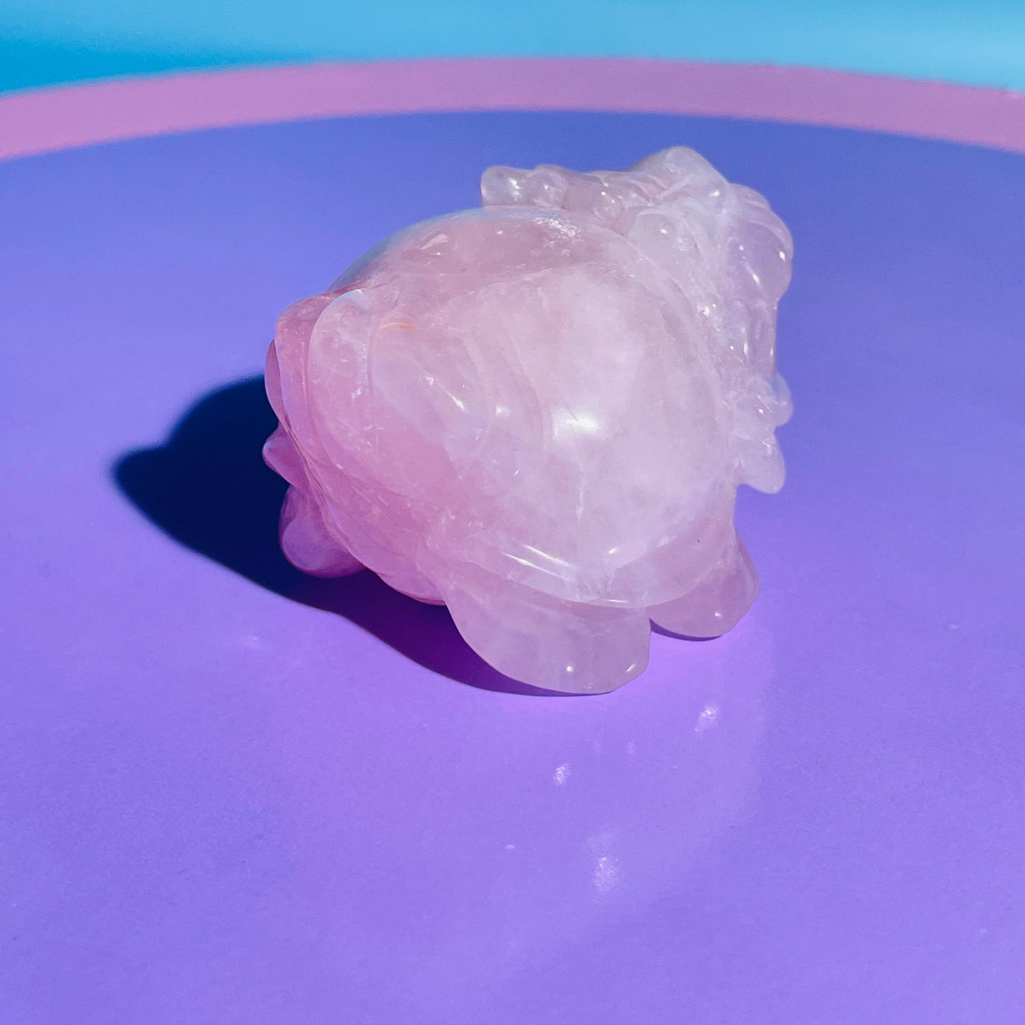 Rose Quartz 'Pixiu' Dragon Medium Carving