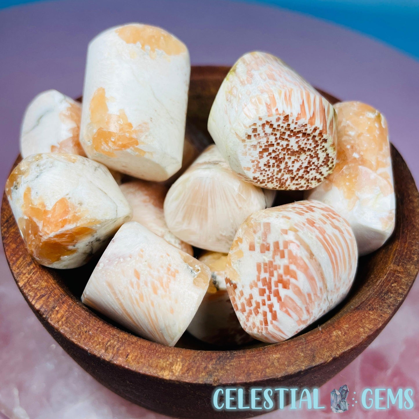 Peach Scolecite Tumble