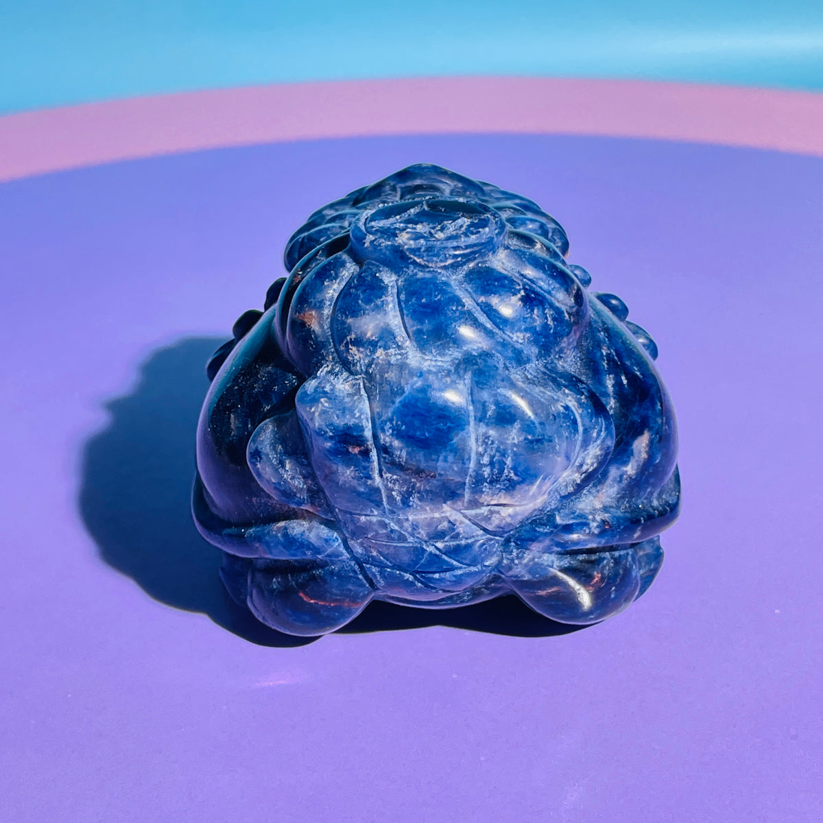 Sodalite 'Pixiu' Dragon with Money Pouch Medium Carving
