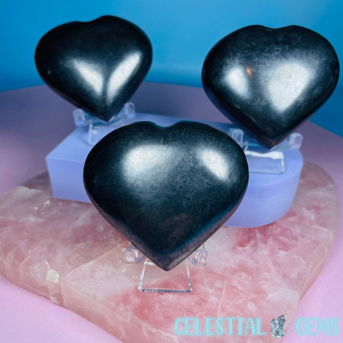 Shungite Heart Medium Carving