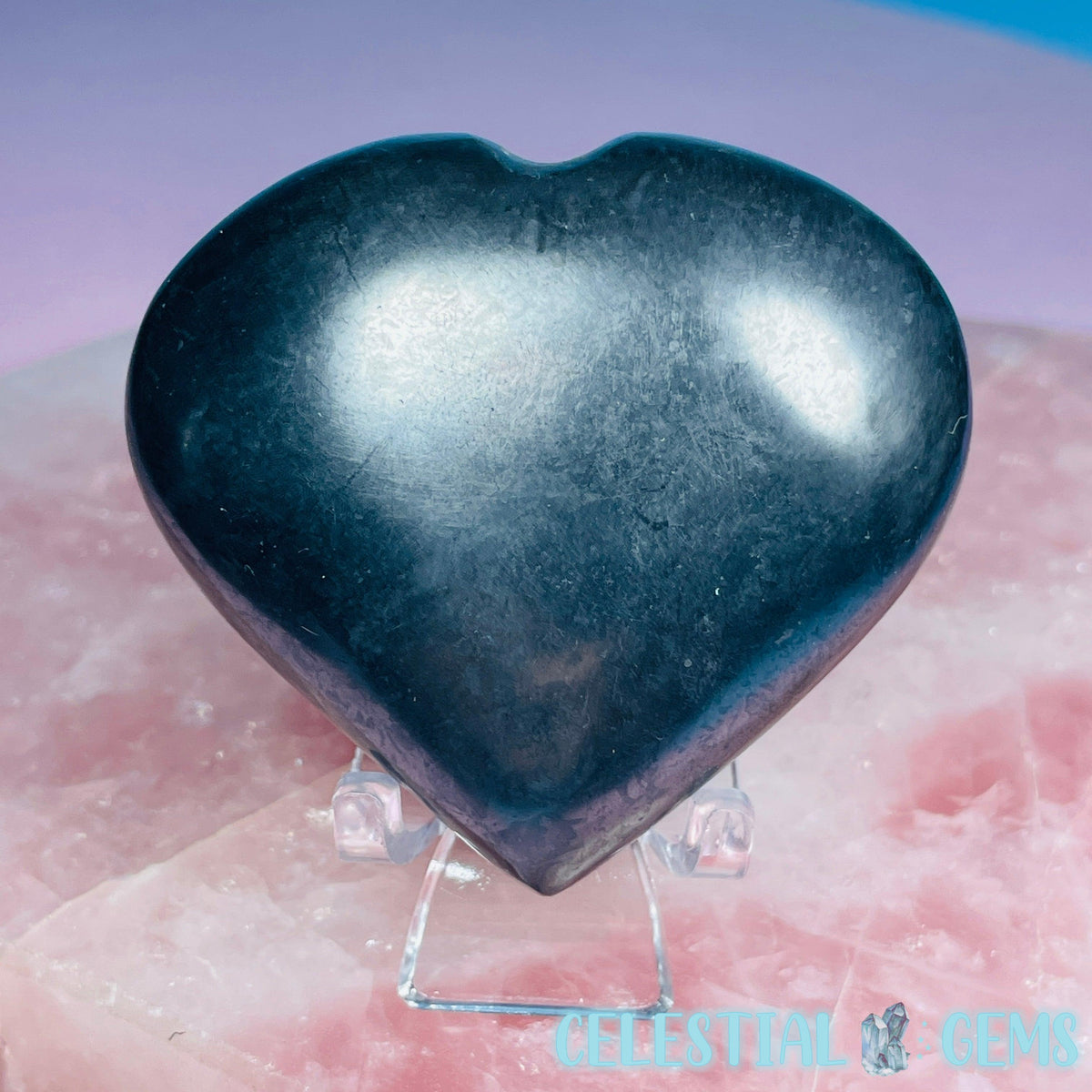 Shungite Heart Medium Carving