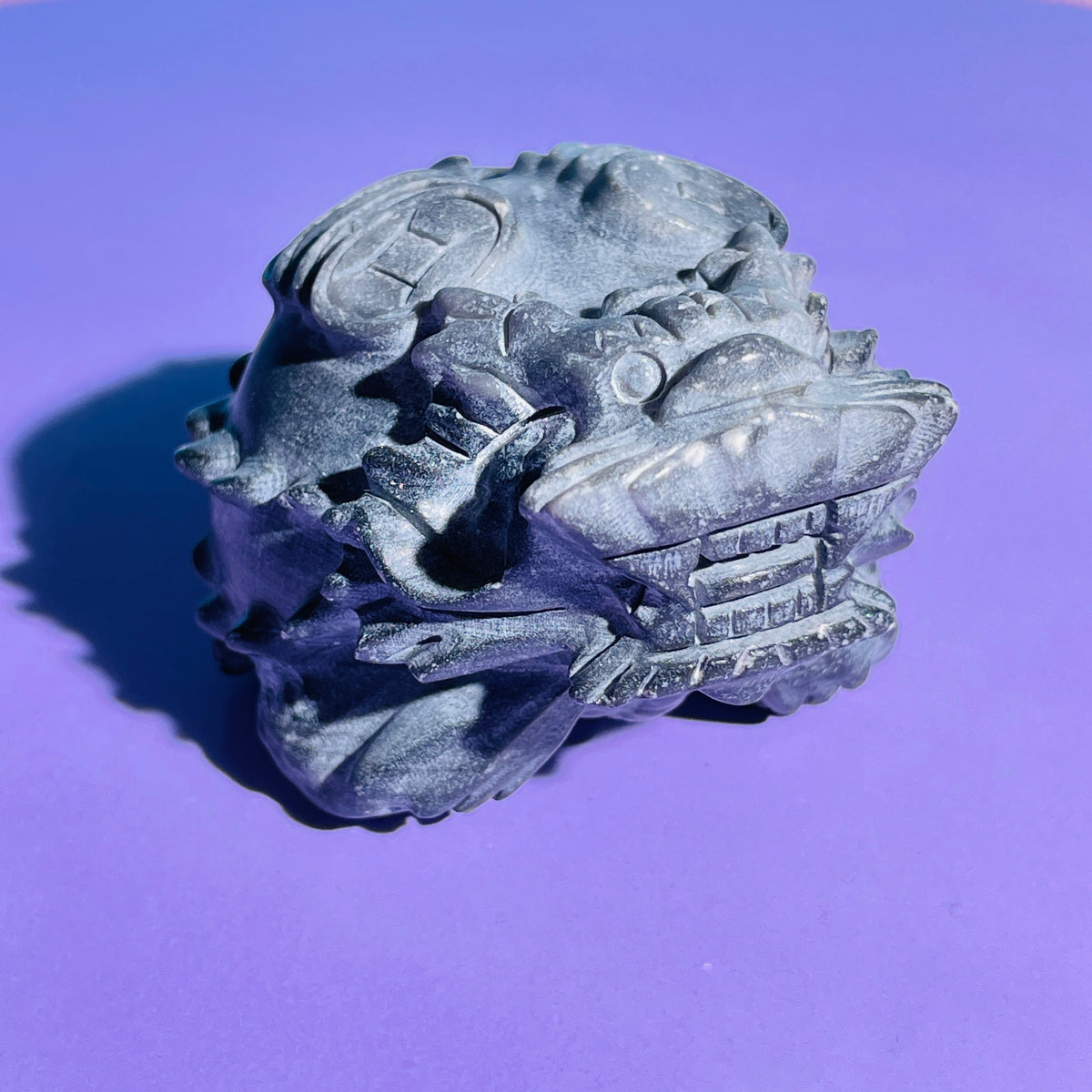 Taiji Stone 'Pixiu' Dragon with Offering Coins Medium Carving