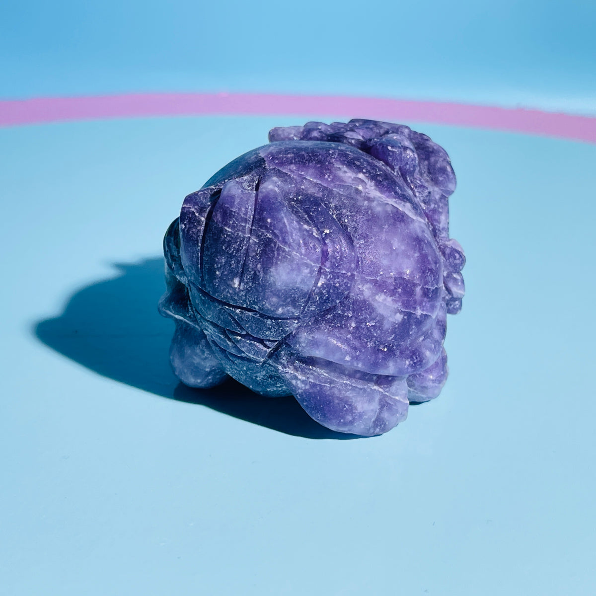 Purple Lepidolite Mica 'Pixiu' Dragon Small Carving