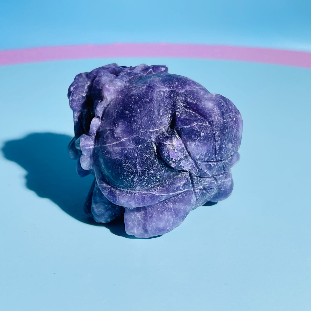 Purple Lepidolite Mica 'Pixiu' Dragon Small Carving