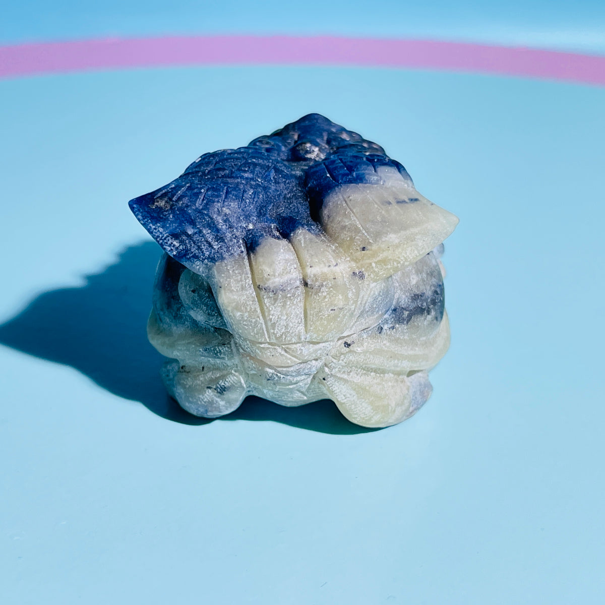 Sodalite 'Pixiu' Dragon with Angel Wings Small Carving