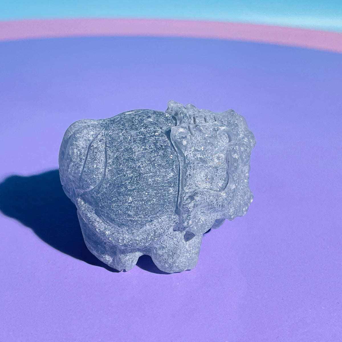 Celestite 'Pixiu' Dragon Small Carving