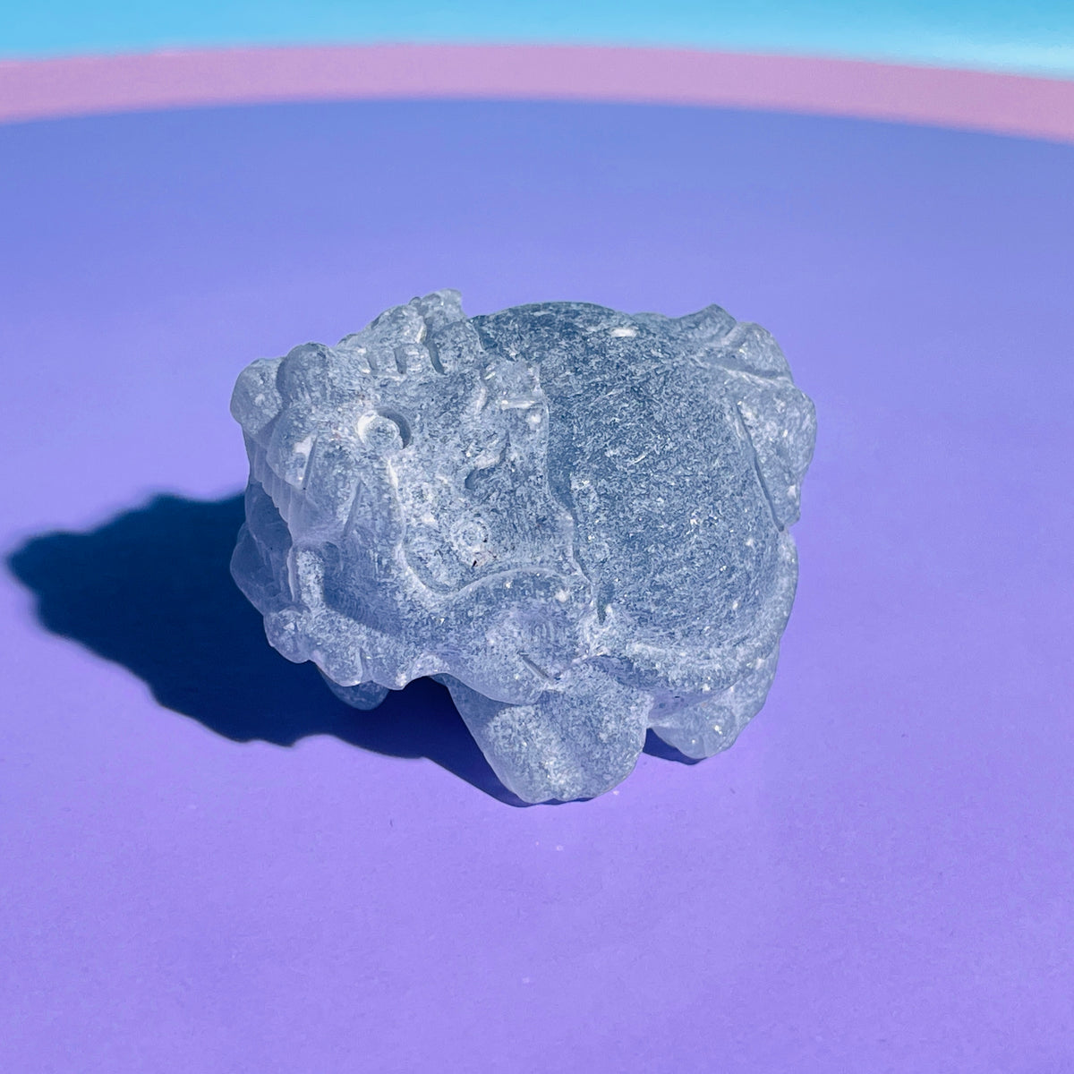 Celestite 'Pixiu' Dragon Small Carving